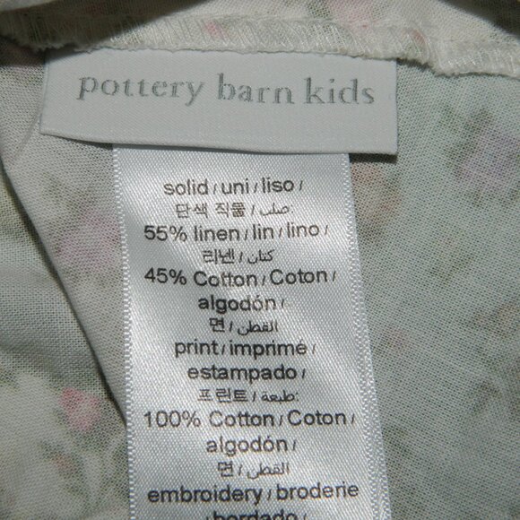 Pottery Barn KIds Floral Long Ear Easter Basket Liner Sz L "Meadow" (J-11) - Picture 3 of 5